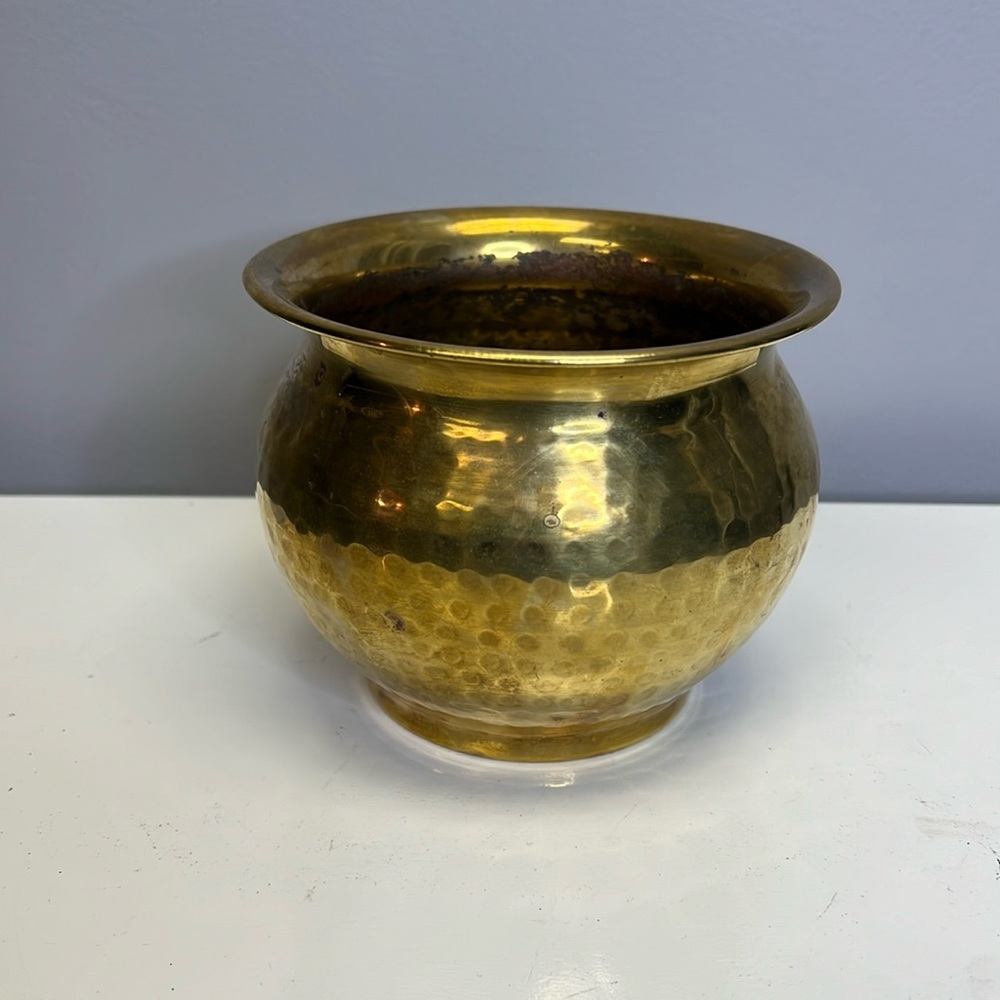 Elegant Gold Hammered Vase